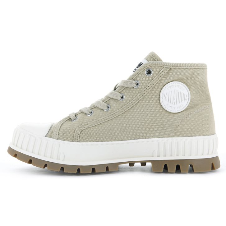 Baskets Palladium Pallashock Mid OG High Tops Femme Vert Clair | FR GNK874M